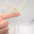 Exquisite Rhinestone Butterfly Hair Claw Clips Pearl Hairpin Girl Crab Metal Headdress