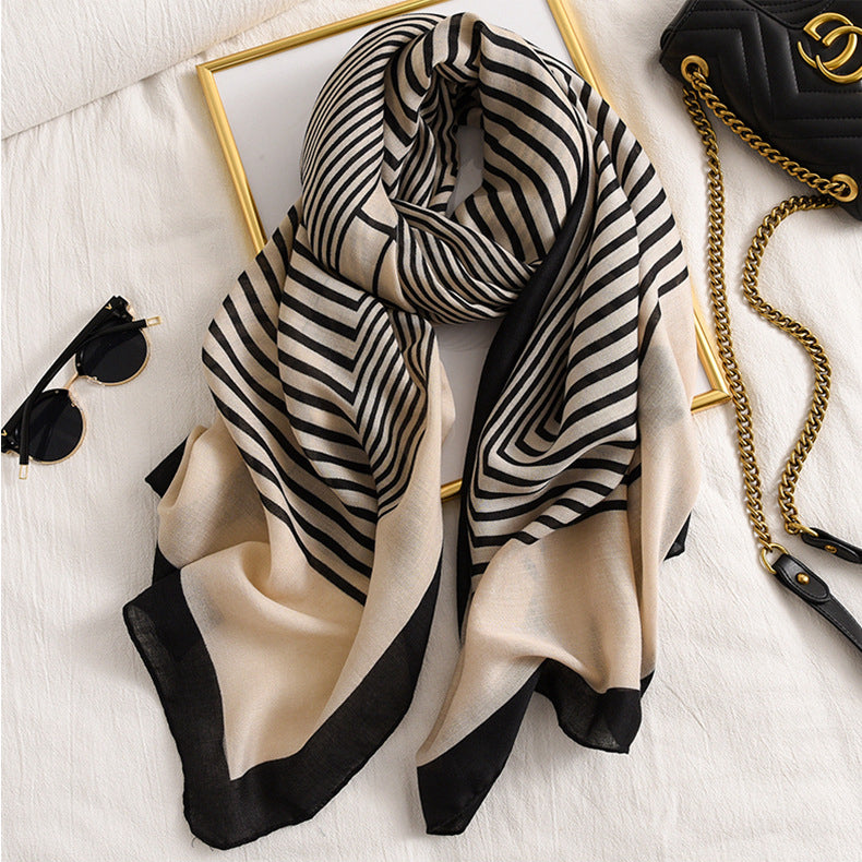 Sophisticated white color full coverage soft long viscose hijab / orna