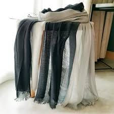 Imported grey & black colour cotton soft long hijab / orna