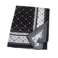 Elegant Black Color Imported High-grade Printed Chiffon Malaysia Long Hijab / Orna