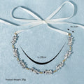 Beautiful white color rhinestone headband