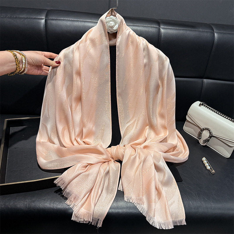 Pretty Pink Colour Imported Shiny Party Hijab / Orna