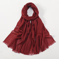 Gorgeous Maroon Color Soft Long Imported Breathable Bamboo Cotton Hijab / Orna