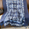 Ethnic Tie-Dye Style Buckle Women's Travel Sun Protection Yunnan Blue and White Literature Art Chinese Big Size Scarf / Hijab