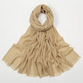Elegant Khaki Colour Soft Long Bamboo Cotton Hijab / Orna
