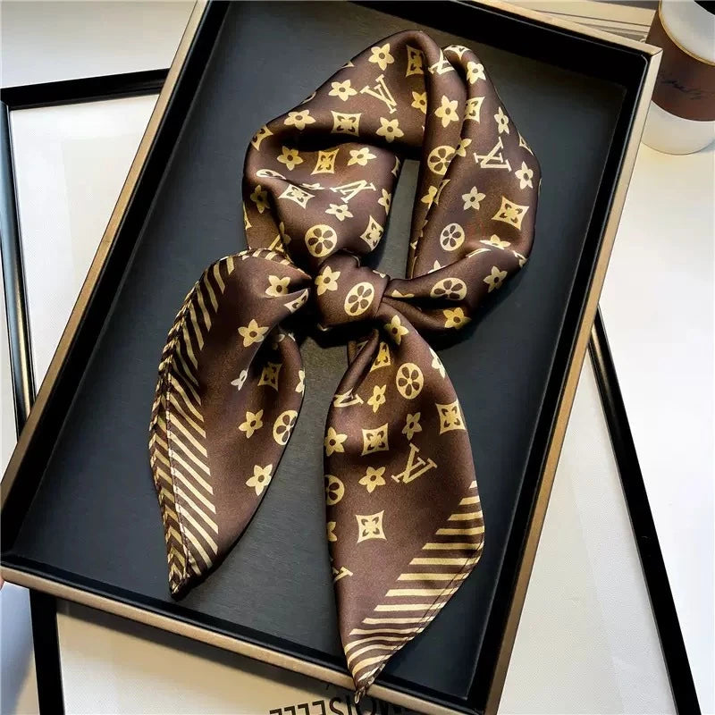 Chocolate color silk scarf