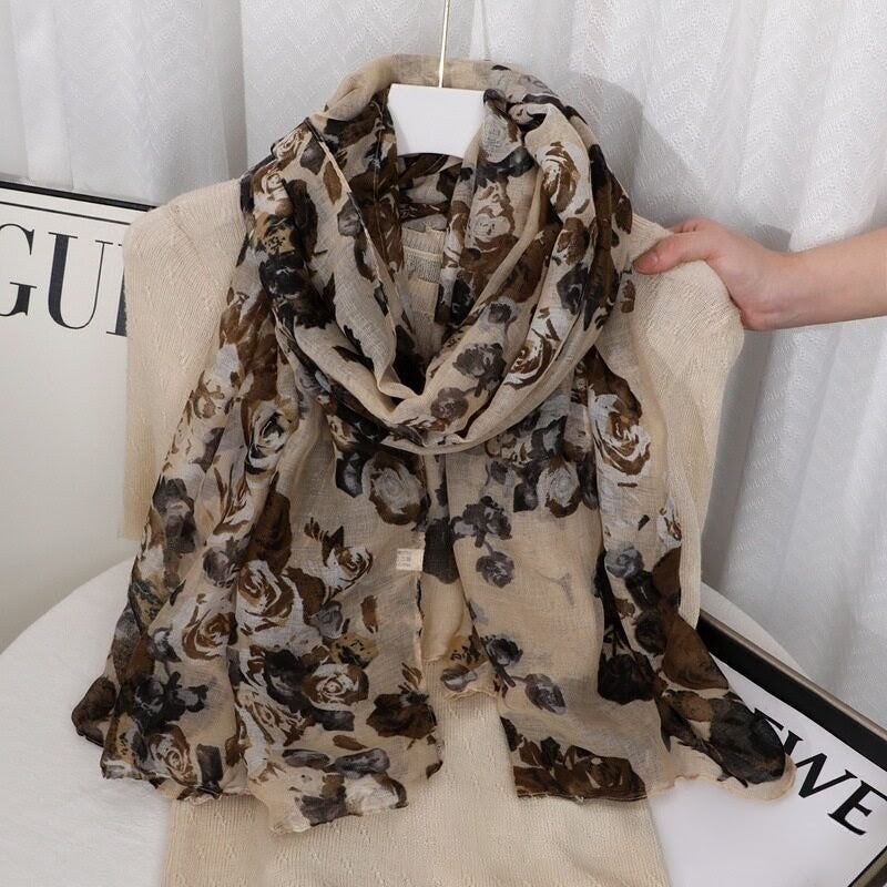 Sophisticsted Beige Color Imported Skin-friendly Long Hijab / Orna