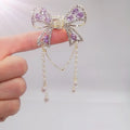 Classy purple color tassel claw clip