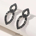 Stunning black color crystal earrings