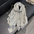 Classy Gray Imported Shiny Party Hijab / Orna