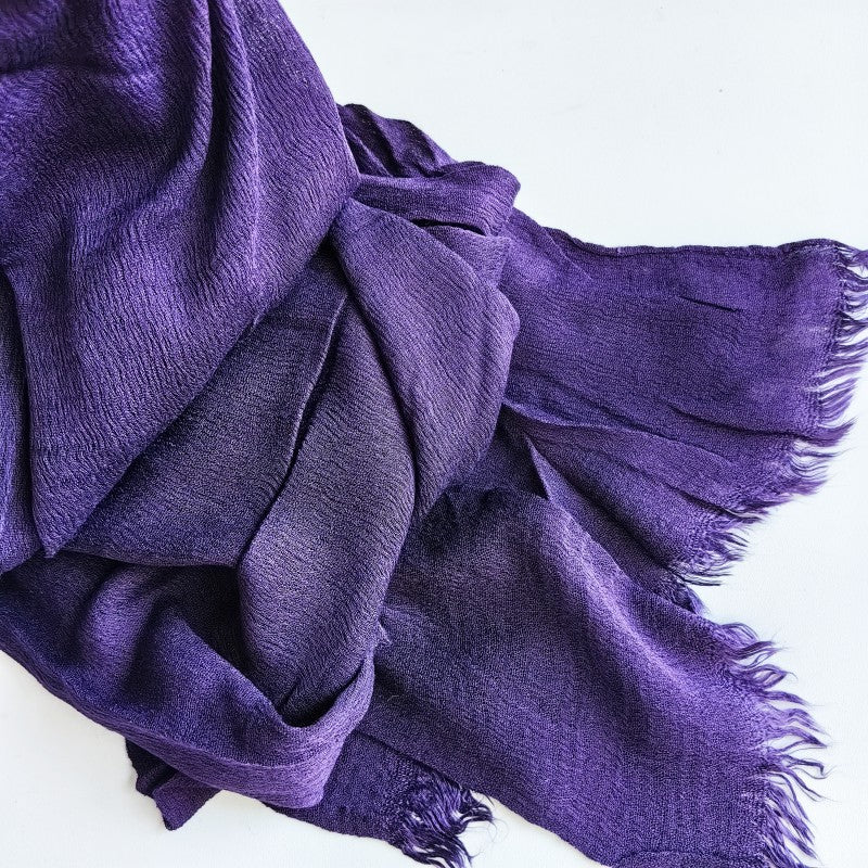 Elegant Purple Color Imported Super Soft Breathable Long Rayon Cotton Hijab / Orna