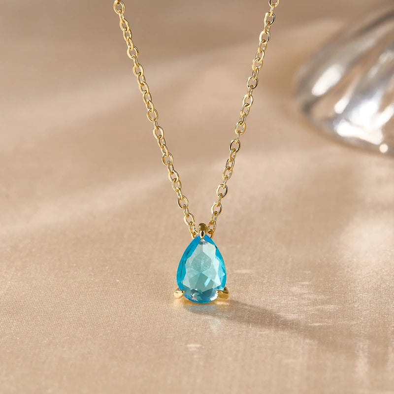Beautiful sky blue color pendant neckpiece