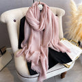 Pink super soft cotton long hijab / orna
