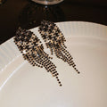 Beautiful black color crystal earrings