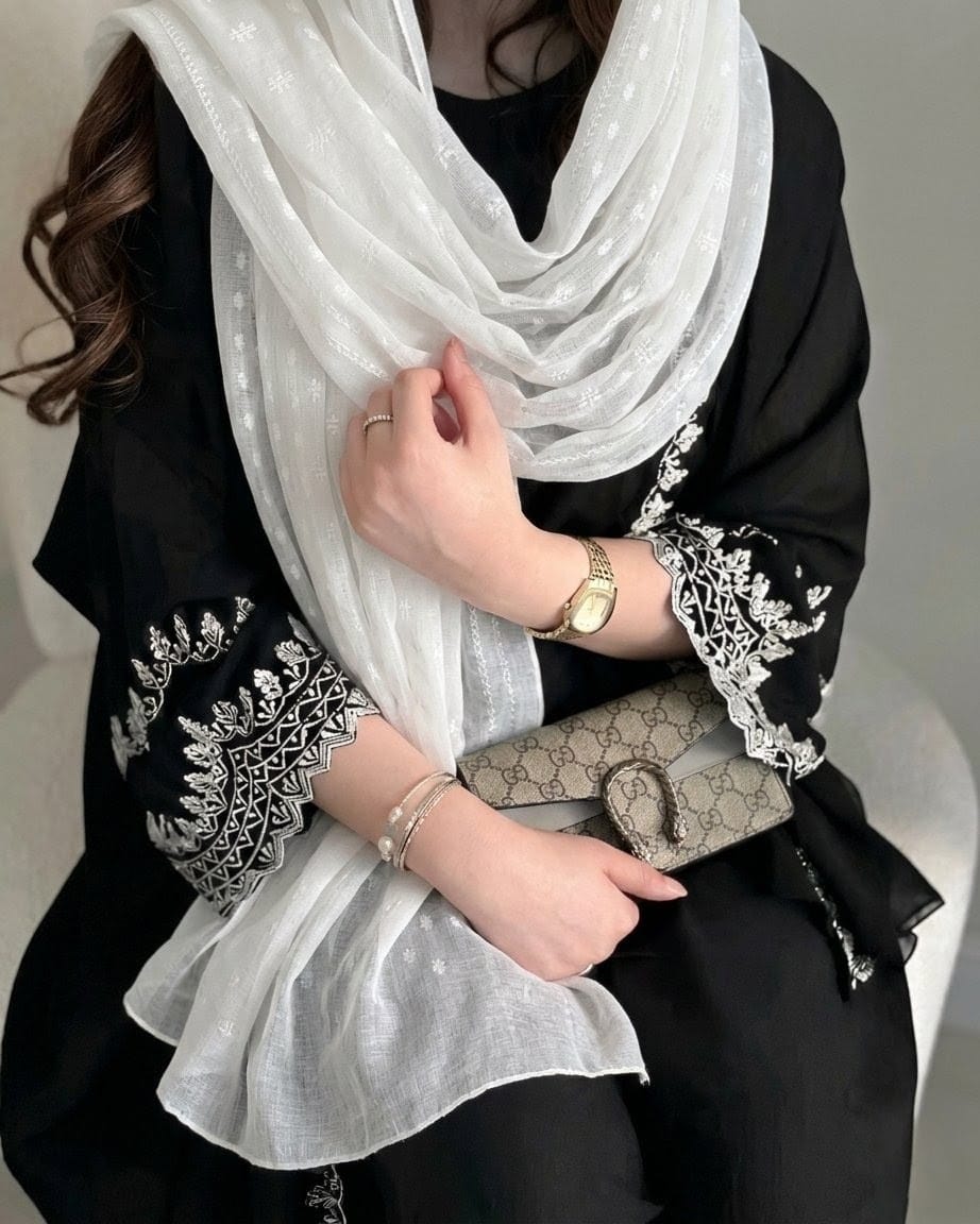 Sophisticated White Soft Cotton Hijab