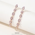 Pretty purple color zircon earrings