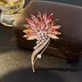 Rose Gold Flower Imported Brooch Pin