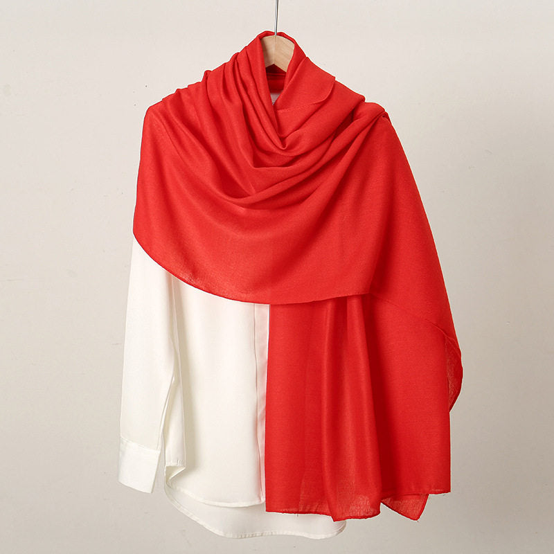 Gorgeous red color soft cotton long hijab / orna