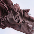 Coffee color rayon cotton soft long hijab