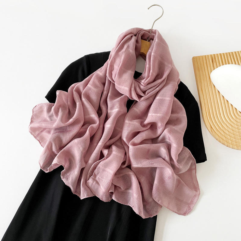 Pretty pink colour lightweight long hijab / orna