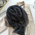 Elegant black color georgette scarf
