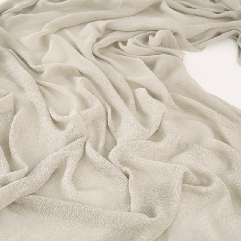 Classy warm ash color long rayon cotton hijab
