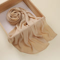 Beautiful Beige Color Chiffon Breathable Imported Scarf