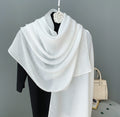 Sophisticated White Color Long Soft Summer Friendly Imported Hijab / Orna