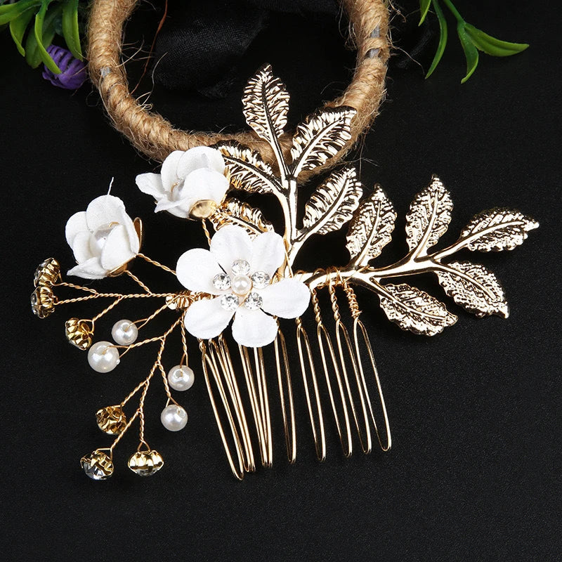 Crystal Rhinestone Floral Headpiece