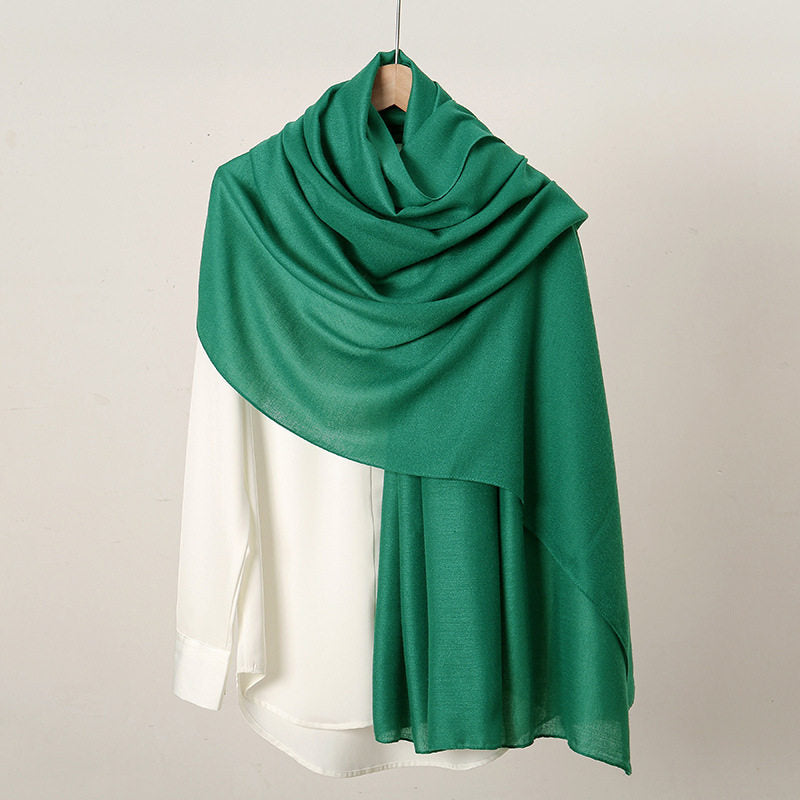 Elegant green colour soft cotton hijab / orna