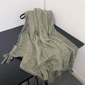 Elegant Olive Green Imported Premium Soft Cotton Lace Hijab / Orna