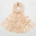 Lovely Ivory Color Soft Long Imported Breathable Bamboo Cotton Hijab / Orna