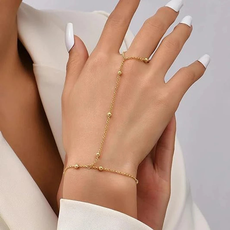 Stunning golden color chain bracelet