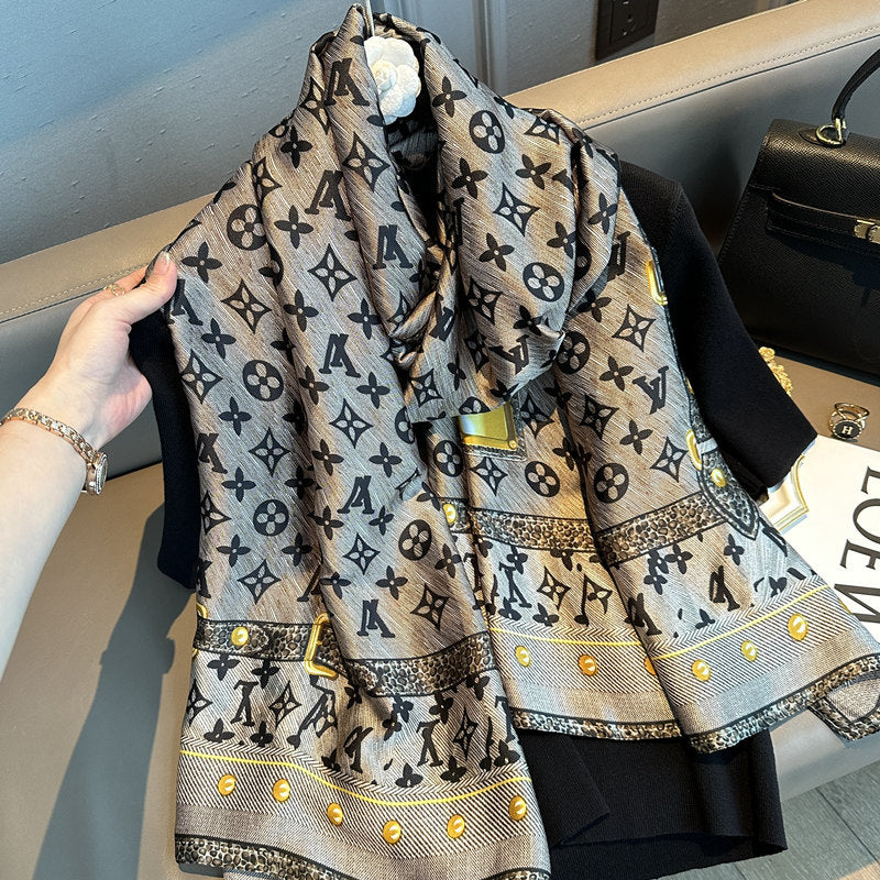 Ash color imported long satin silk hijab