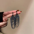 Gorgeous blue color crystal earrings