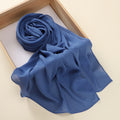 Elegant blue color imported breathable chiffon scarf