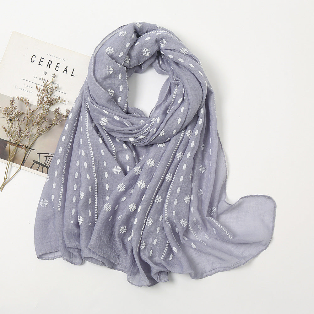 Classy grey colour soft cotton hijab
