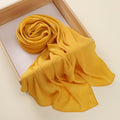 Beautiful yellow color breathable imported chiffon scarf