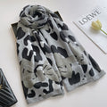 Elegant ash color leopard printed soft viscose hijab