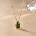 Beautiful olive color waterdrop pendant
