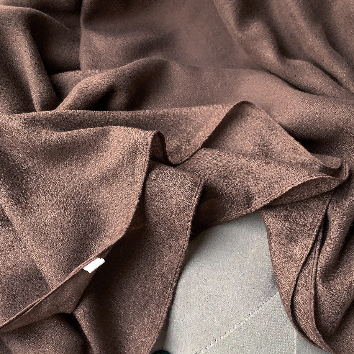 Light coffee color long cotton hijab