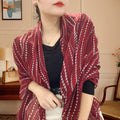 Gorgeous Maroon Color Summer-Friendly Soft Long Polka Dot Printed Hijab / Orna