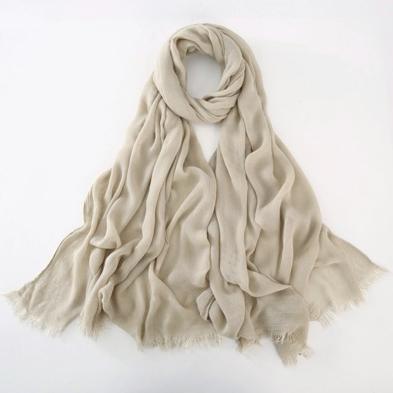 Pretty steel nude color rayon cotton hijab