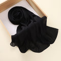 Classy black soft imported breathable chiffon hijab