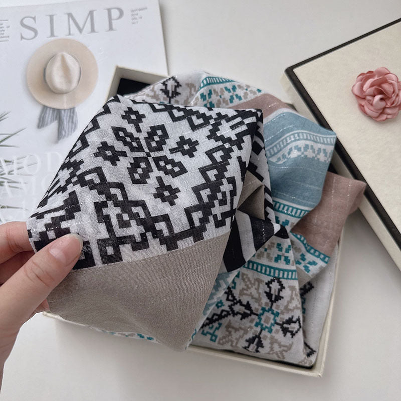 Stunning bohemian printed soft long  hijab