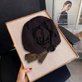 Gorgeous Dark Chocolate Brown Color Cotton Long Hijab
