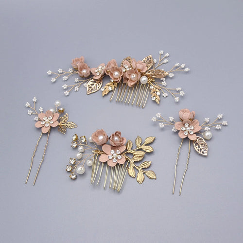 Ceramic Women Hair Vine Elegant Exquisite Handmade Stylish Replacement Crystal Rhinestone Pearl Headband/Hair Accessories