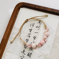 Pretty Pink Colour Jingdezhen Ceramic High-End Sense Adjustable Imported Bracelet