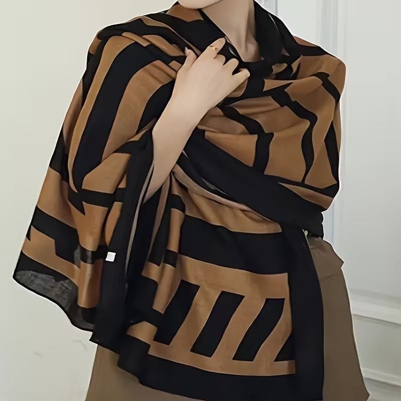 Elegant Geometric Patterned Soft Long Viscose Hijab / Orna