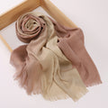 Sophisticated Light Beige Bamboo Cotton Long Hijab/Orna